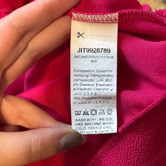 NWOT SHEIN Curve Pink Long Sleeve Top Size 1XL - Picture 4 of 7